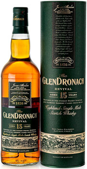 In the photo image Glendronach Revival 15 years old, gift tube, 0.7 L
