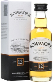 In the photo image Bowmore 12 Years Old, gift box, 0.05 L