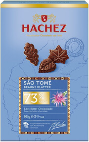Hachez, Bitter Chocolade Blatter Sao Tome, 73% Cacao, 95 g