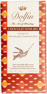 Dolfin, Noir 88% Cacao de Republique Dominicaine, 30 g