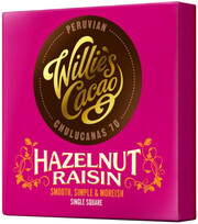 Шоколад Willies Cacao, Peruvian Chulucanas Hazelnut Raisin 70%, 50 г