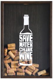 Save Water Drink Wine, dark, gift box