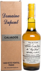 Domaine Dupont, Calvados Plus de 12 Ans, Pays dAuge AOC, gift box, 0.5 л