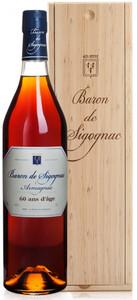 Baron de Sigognac 60 ans dage, wooden box, 0.7 L