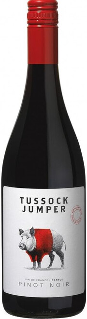 На фото изображение Tussock Jumper Pinot Noir, 0.75 L (Тасэк Джампер Пино Нуар объемом 0.75 литра)