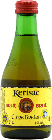 На фото изображение Kerisac Brut, Breton IGP, 0.25 L (Керисак Брют объемом 0.25 литра)