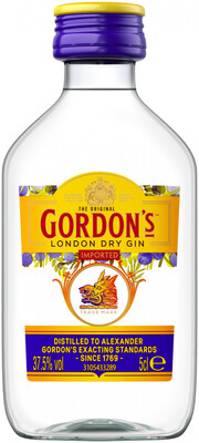 На фото изображение Gordons, 0.05 L (Гордонс объемом 0.05 литра)