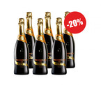 Set of 6 bottles of Tosti, Prosecco DOC Extra Dry