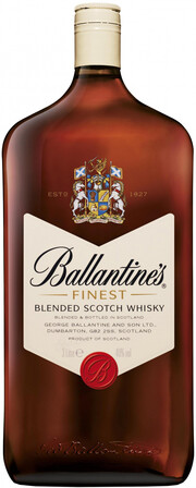 На фото изображение Ballantines Finest, 3 L (Баллантайнс Файнест в бутылках объемом 3 литра)