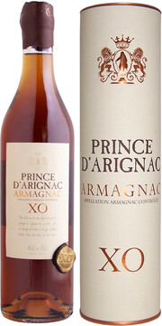 На фото изображение Prince dArignac XO, in tube, 0.7 L (Принц дАриньяк ХО, в тубе объемом 0.7 литра)