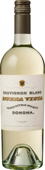 На фото изображение Buena Vista, Sonoma Sauvignon Blanc, 2013, 0.75 L (Буэна Виста, Сонома Совиньон Блан, 2013 объемом 0.75 литра)