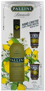Pallini, Limoncello, gift box with 2 ceramic cups