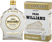 На фото изображение R. Jelinek Pear Williams kosher, gift box, 0.7 L (Грушовица Вильямс кошерная, в подарочной коробке объемом 0.7 литра)