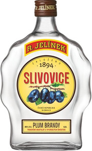 На фото изображение R. Jelinek Slivovice Bila, 0.5 L (Р. Елинек, Сливовица белая объемом 0.5 литра)