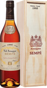 Armagnac Sempe, Millesime, Armagnac AOC, 1995, wooden box, 0.7 L