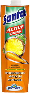 Сок Santal Active Drink, Tropic-Carrot, 1 л
