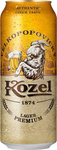 Velkopopovicky Kozel Premium, in can, 0.5 L
