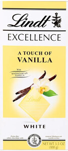 Lindt, Excellence A Touch of Vanilla, White Chocolate, 100 g