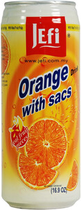Jefi Orange with Pulp, in can, 240 мл