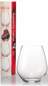 Spiegelau Authentis Casual Burgundy wine glasses, Gift Tube, Set of 4, 625 мл