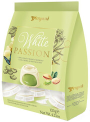 Vergani, White Passion White Chocolate with Pistachio Cream, 120 g