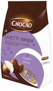 Шоколад Vergani, Chocao Eggs Chocolate, Milk Chocolate with Milk Cream, 125 г