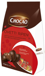 Шоколад Vergani, Chocao Eggs Chocolate, Dark Chocolate with Nut Cream, 125 г