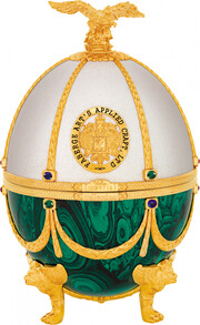 Gift set Imperial Collection, case Faberge Eggs, velvet box, Pearl-Emerald