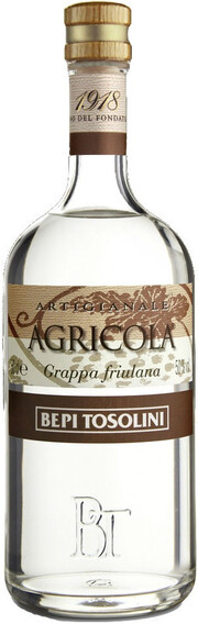 На фото изображение Bepi Tosolini,  Agricola, 0.7 L (Бепи Тосолини, Агрикола объемом 0.7 литра)
