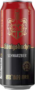 Фильтрованное пиво Konigsbacher Schwarz Bier, in can, 0.5 л