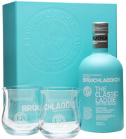 Bruichladdich, The Classic Laddie Scottish Barley, 2 glasses gift box, 0.7 л