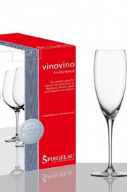 На фото изображение Spiegelau VinoVino, Champagne Flute, Set of 4 glasses in gift box, 0.21 L (Шпигелау ВиноВино, Набор из 4 бокалов для шампанского в подарочной упаковке объемом 0.21 литра)