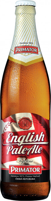 На фото изображение Primator English Pale Ale, 0.5 L (Приматор Английский Светлый Эль объемом 0.5 литра)
