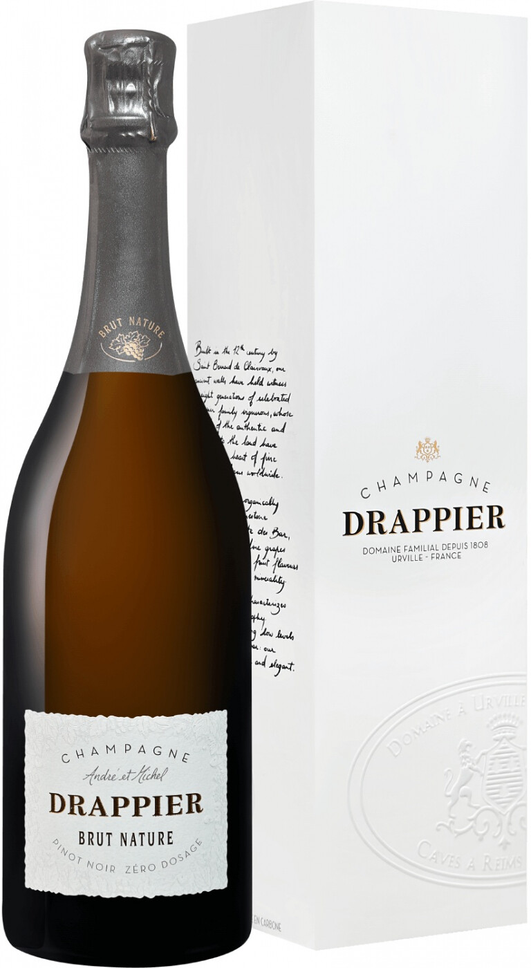 Champagne Champagne Brut Nature, gift box, 750 ml Champagne Drappier, Brut gift – price, reviews