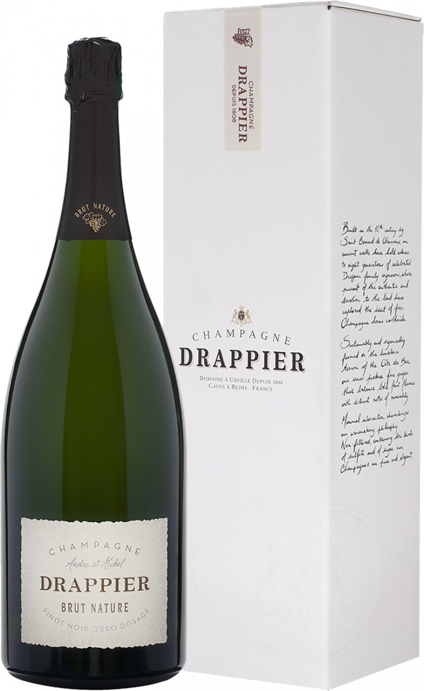 Champagne Champagne Brut Nature, gift box, 1500 ml Champagne Drappier, Brut Nature, gift box – price, reviews
