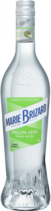 На фото изображение Marie Brizard, Green Melon, 0.7 L (Мари Бризар, Грин Мелон (Зеленая дыня) объемом 0.7 литра)