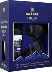 Коньяк Арарат Ахтамар, в подарочной коробке с 2 бокалами, 0.7 л