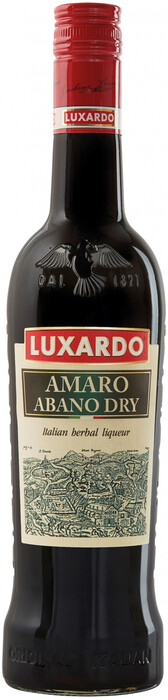 На фото изображение Luxardo, Amaro Abano Dry, 0.7 L (Амаро Абано Драй объемом 0.7 литра)