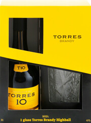 Torres 10 Gran Reserva, gift box with glass, 0.7 L
