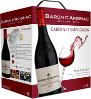 Вино Baron dArignac Cabernet Sauvignon, bag-in-box, 5 л