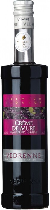 На фото изображение Vedrenne Creme de Mure, 0.7 L (Ведренн Крем Ежевичный (Крем де Мюр) объемом 0.7 литра)