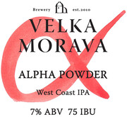 Velka Morava, Alpha Powder West Coast IPA, in keg, 30 л