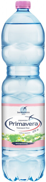 На фото изображение Primavera Still, PET, 1.5 L (Примавера негазированная, в пластиковой бутылке объемом 1.5 литра)