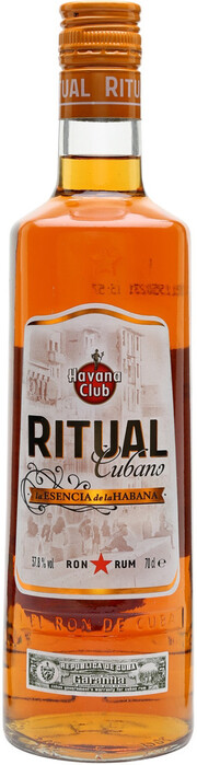 На фото изображение Havana Club, Ritual Cubano, 0.7 L (Гавана Клуб, Ритуал Кубинский объемом 0.7 литра)