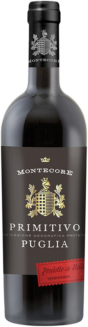 На фото изображение Femar Vini, Montecore Primitivo, Puglia IGP, 0.75 L (Монтекоре Примитиво объемом 0.75 литра)