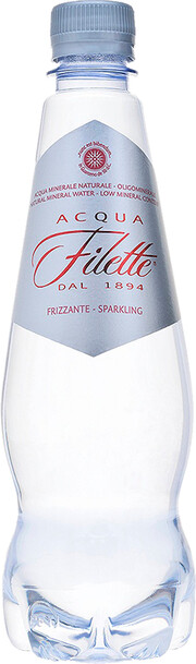 На фото изображение Filette Lightly Sparkling, PET, 0.5 L (Филетте Слабогазированная, в пластиковой бутылке объемом 0.5 литра)